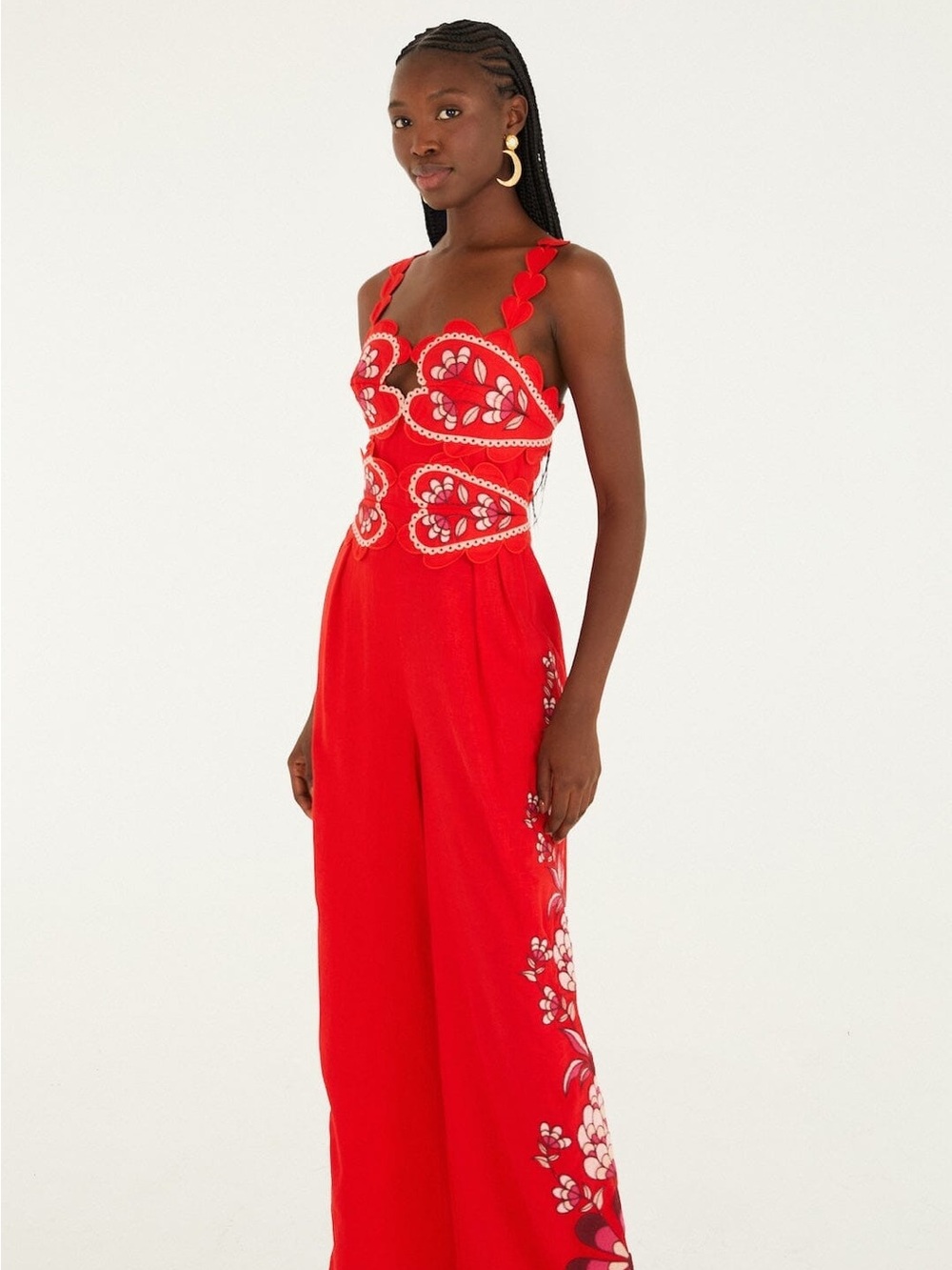 Farm Rio: LOVELY PINEAPPLES
PINK EMBROIDERED Sleeveless JUMPSUIT - Picture 2 of 12